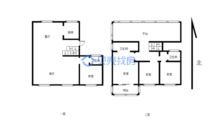 此房是城南电梯3/4叠墅业主诚心卖房看房提前约业主..-户型图