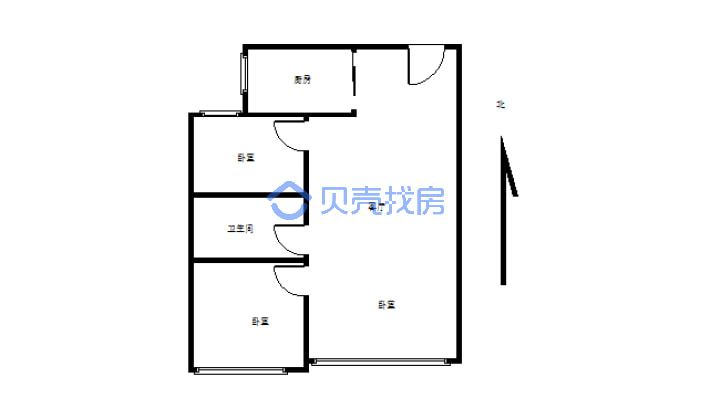 松北家园电梯8楼小高层明室明厅房子干净-户型图