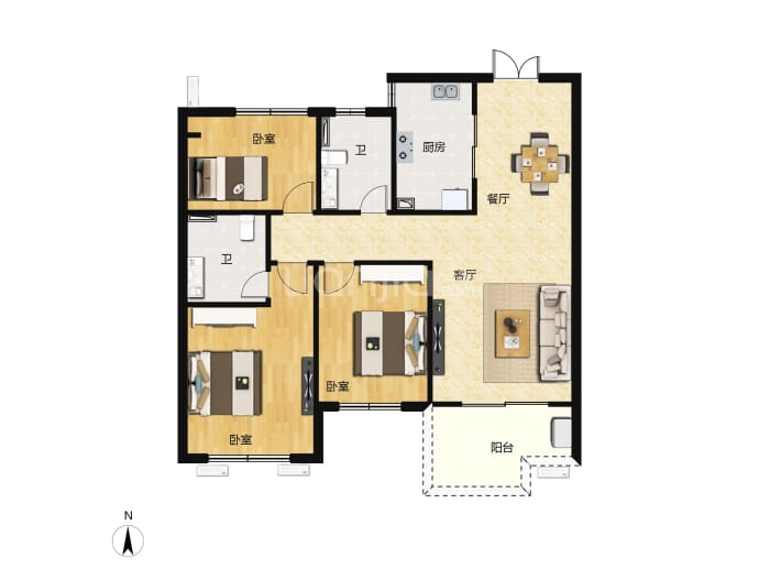 佳元·七彩澜湾--建面 101m²