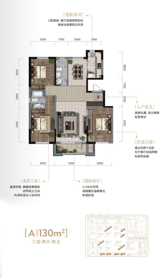 利和学府花园--建面 130m²