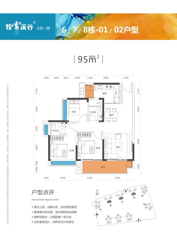 牧云溪谷·和悦府--建面 95m²