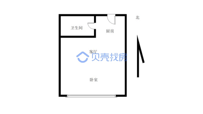 帝豪SOHO精装修39平米出售-户型图