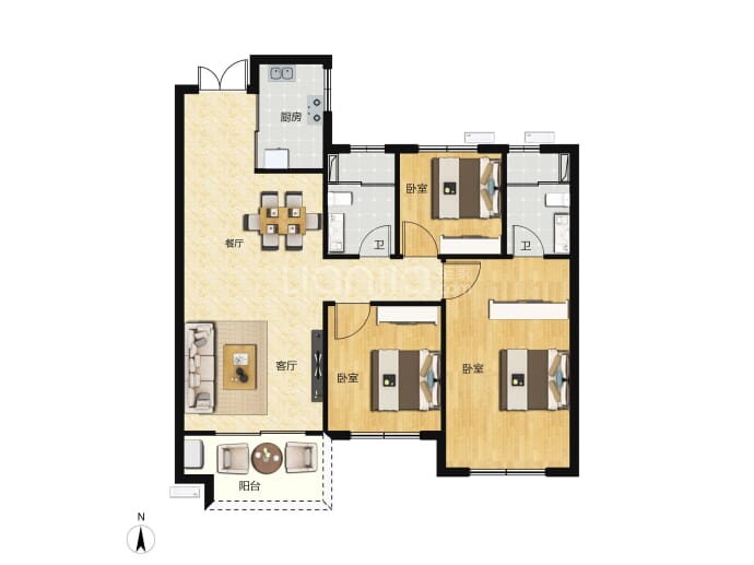 恒达东樾--建面 103m²
