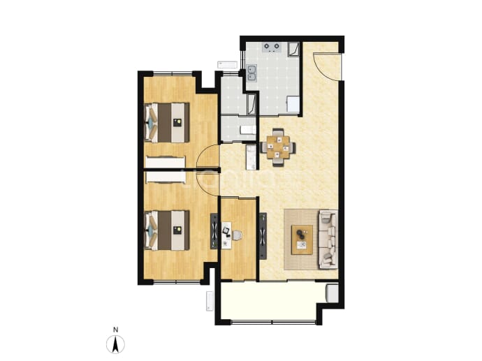 创维汉华世家--建面 82m²