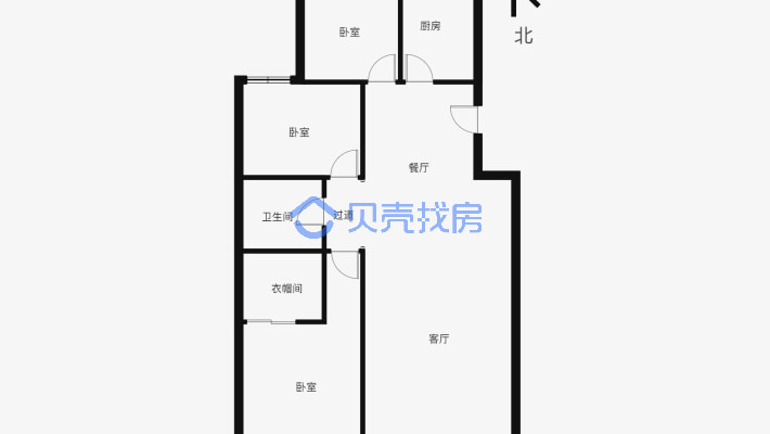 宝能城 3室2厅 南-户型图