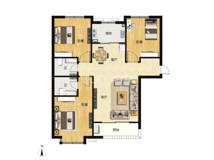 福地新园--建面 127.35m²