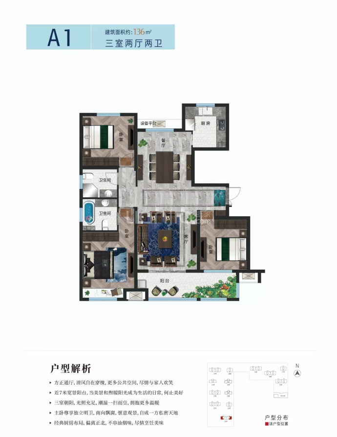 海博长安府--建面 136m²