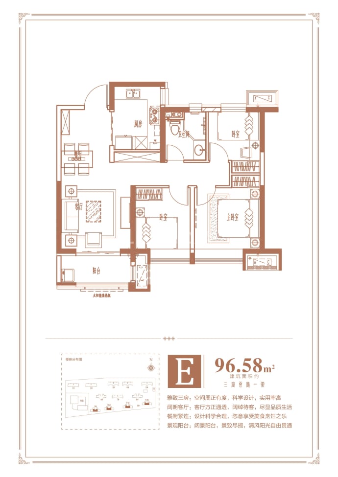 美的国宾府二期天玺--建面 96.58m²