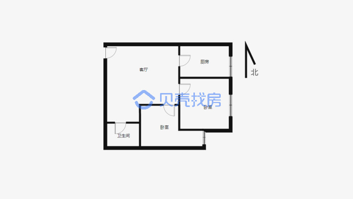 泰惠小区精装2室2厅1卫带家具家电看房方便-户型图