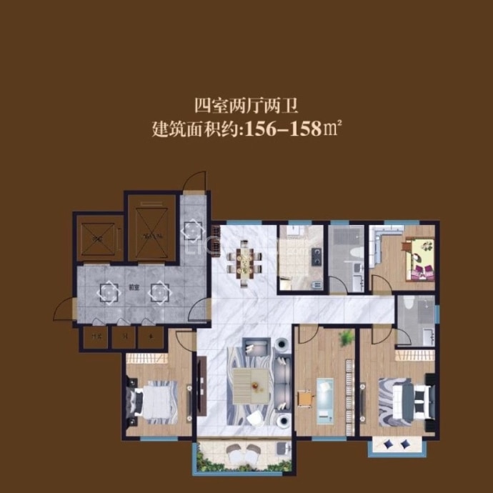 玉清铭苑--建面 158m²