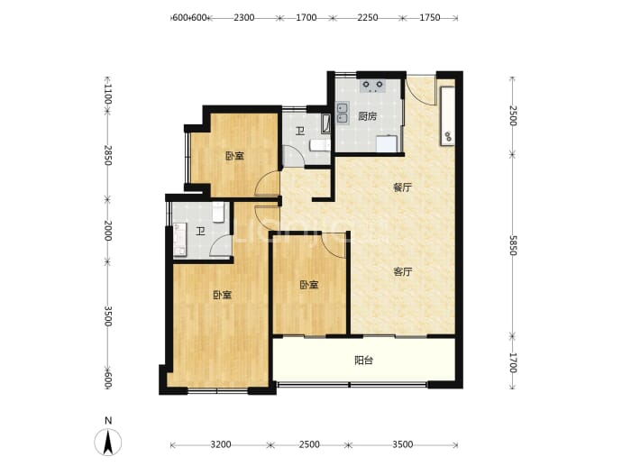 深业颐樾府--建面 95m²