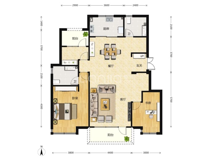 华润置地时代之城--建面 130m²