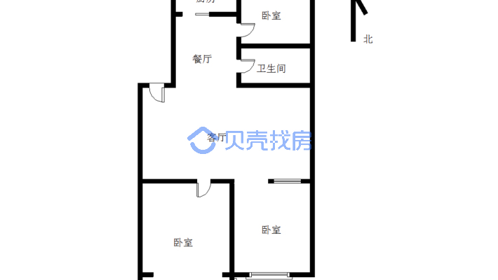 过户满五，南北通透，无捆绑。地理位置优越。-户型图