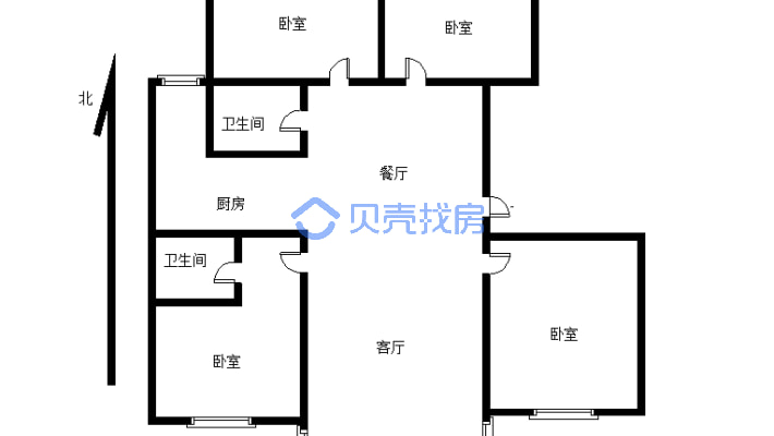 中启·中央广场 4室2厅 南-户型图