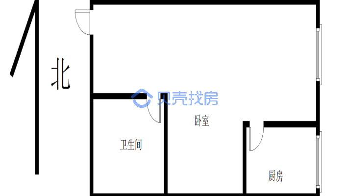 馨丽康城 1室1厅 东-户型图