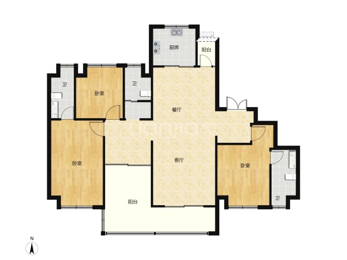 金富江山院--建面 141.39m²