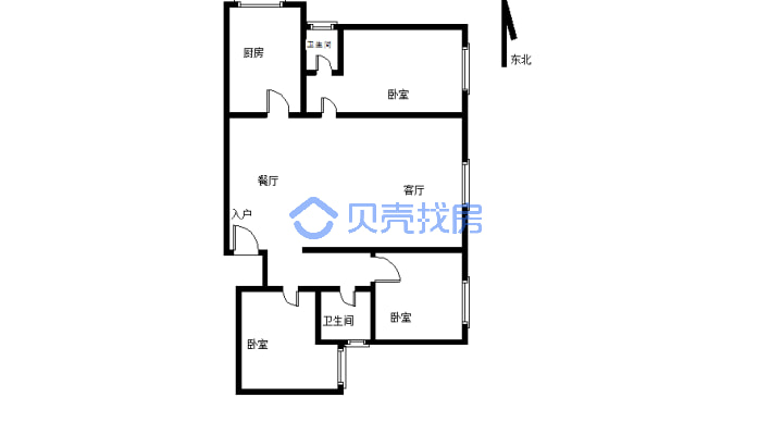 三江新区装备城丽晶港精装3房+品牌家具家电 看房方便-户型图