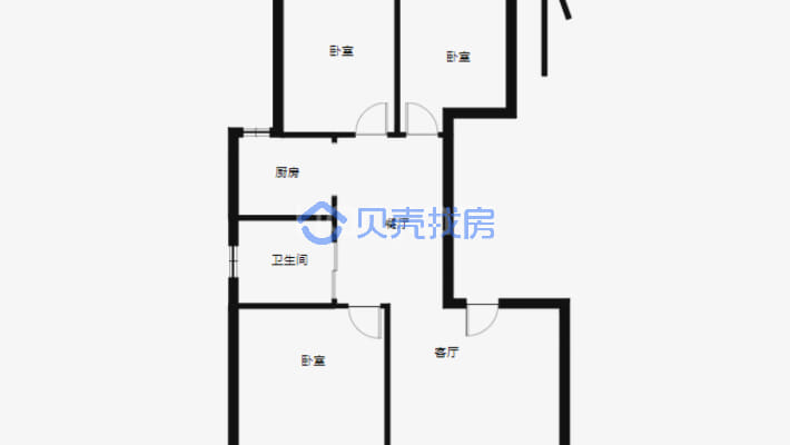 开发区德港万达凤凰城小高层电梯三室产证齐全-户型图