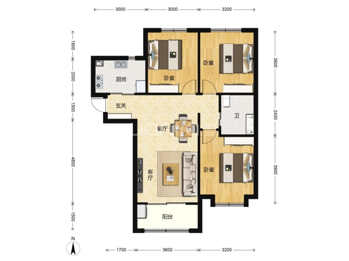 兰州大名城--建面 108.89m²