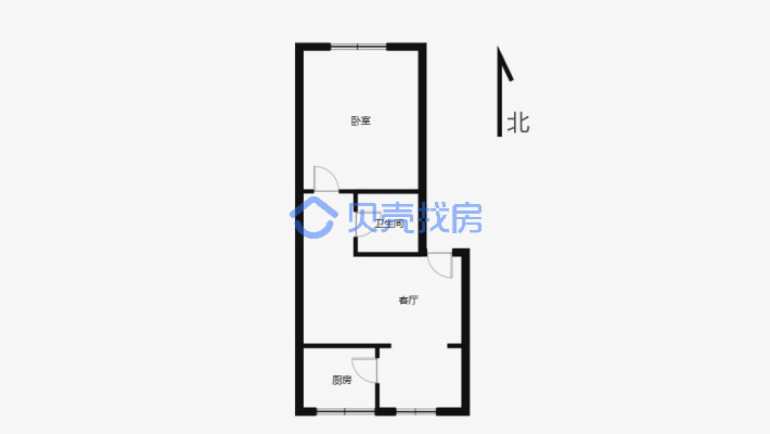 北京南路  中营工地铁站 急售一居 房子不错-户型图