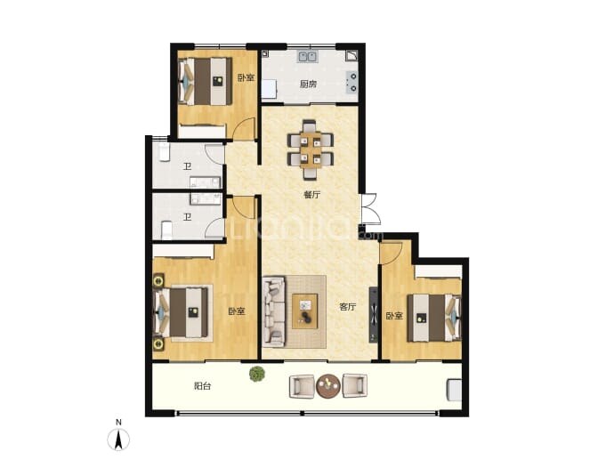 颐和玺悦--建面 141.88m²