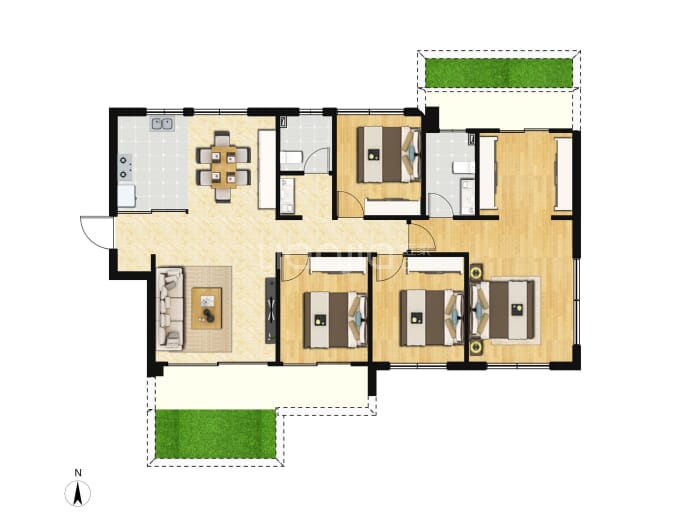 建发瑞云--建面 128m²