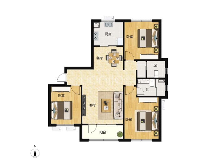 天洲十里长安--建面 118.93m²