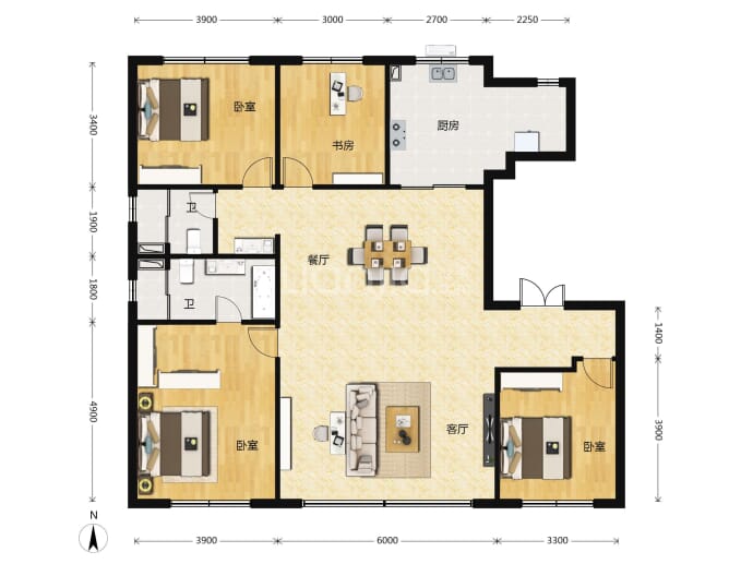 保利天汇--建面 178m²