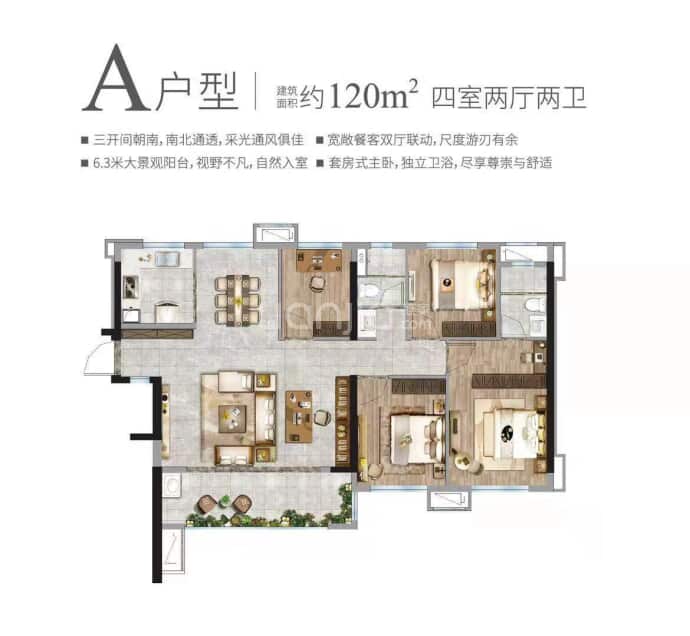 力高大港裕珑庄--建面 120m²