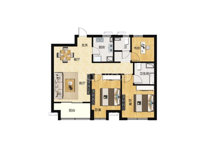 鸿翔凤语江南--建面 89m²