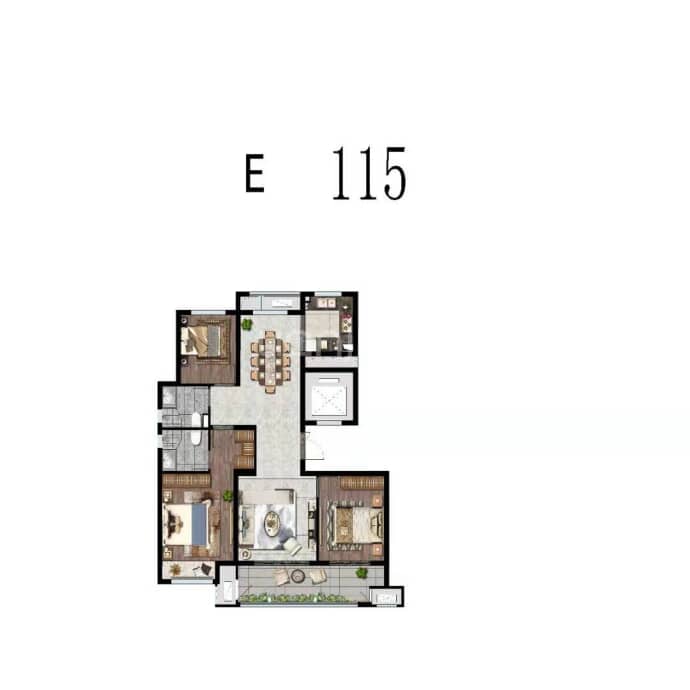 九里晴川--建面 115m²