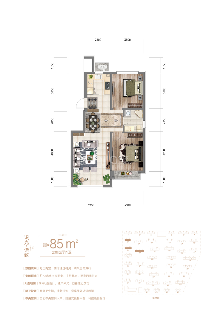 中央学府--建面 85m²