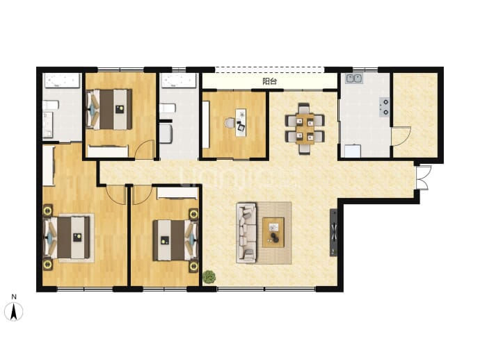 高铁新城--建面 143m²