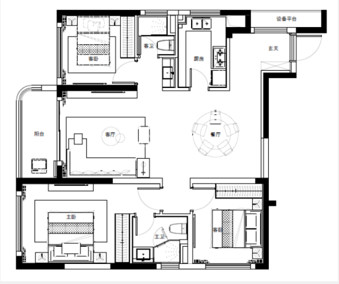 虹盛里--建面 125.07m²