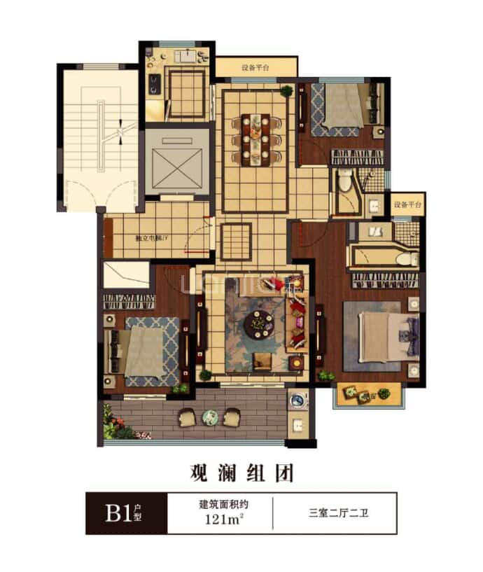 佳源壹号公馆--建面 121m²