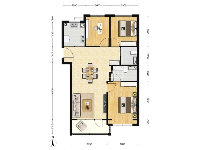 龙湖·观萃--建面 104m²