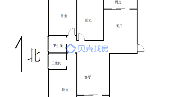 丰和家园西区 3室2厅 南-户型图