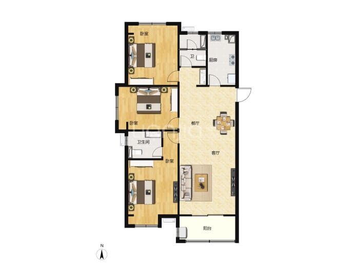 融创九坤璟宸时代--建面 107.65m²