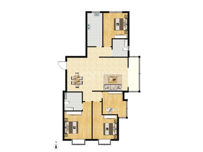 宝烨佳苑--建面 141.95m²