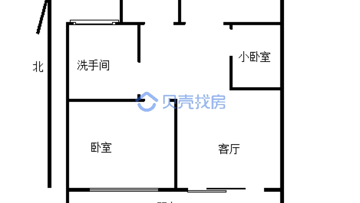 新一中 旁    一楼带院  精装3房-户型图