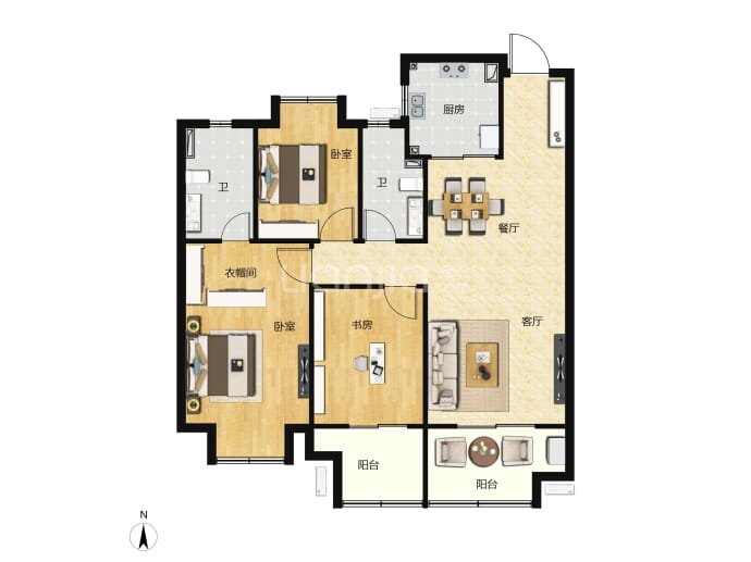 国投招商·雍江国际--建面 110m²