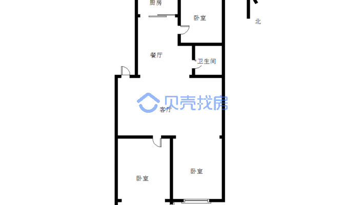 松山区地址二中家属楼。中等装修出售啦、建议实地看房-户型图