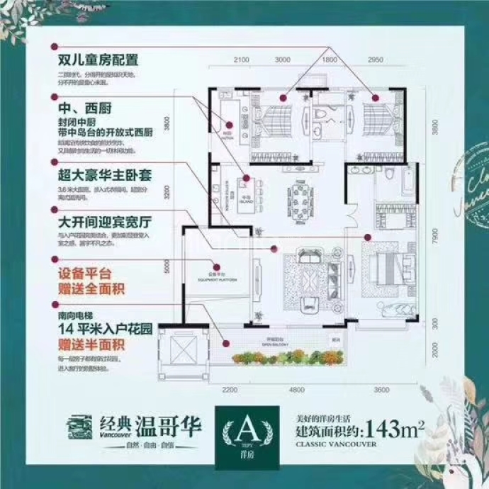 经典温哥华--建面 143m²