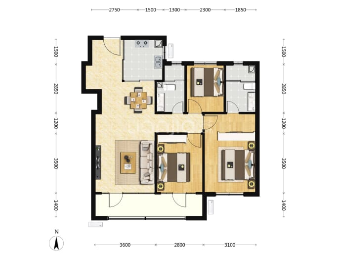 万科城望云起--建面 111m²