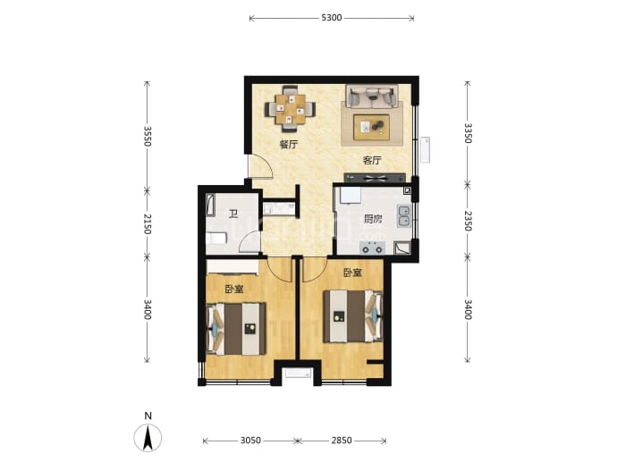 西红门橡树湾一期--建面 73m²