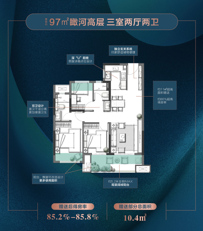 美好云熙苑--建面 97m²