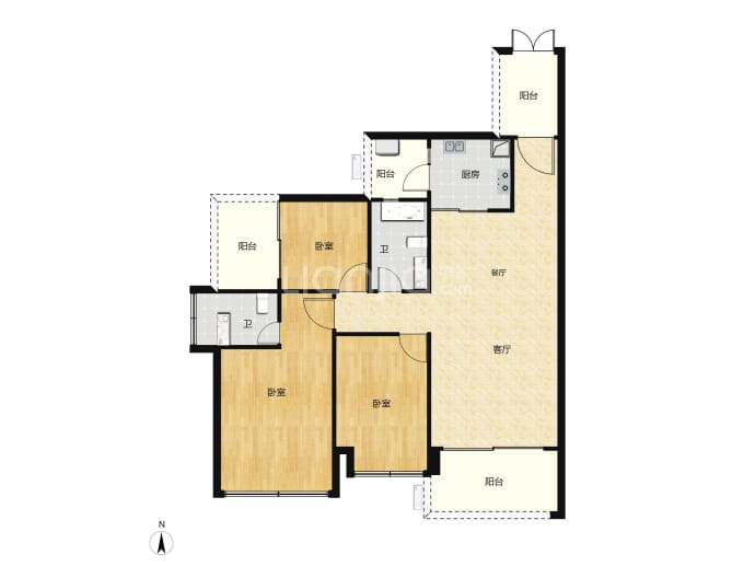 誉峯名门--建面 107m²