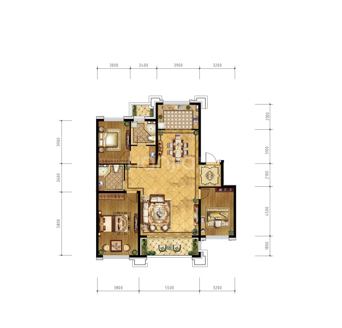 滨江凯旋门--建面 156m²