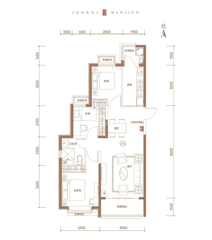 晋中珺睿府--建面 113.44m²