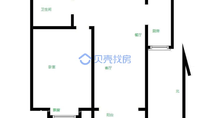 昭华锦城B区 1室1厅 南-户型图